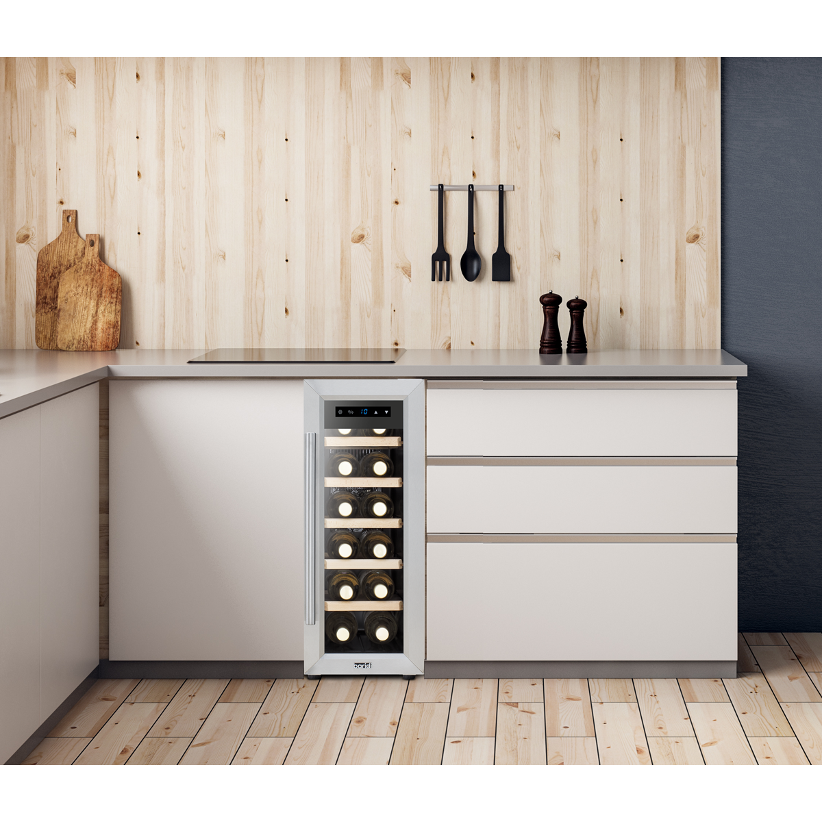 12 Bottle Wine Fridge & Cooler - Stainless Steel DH74