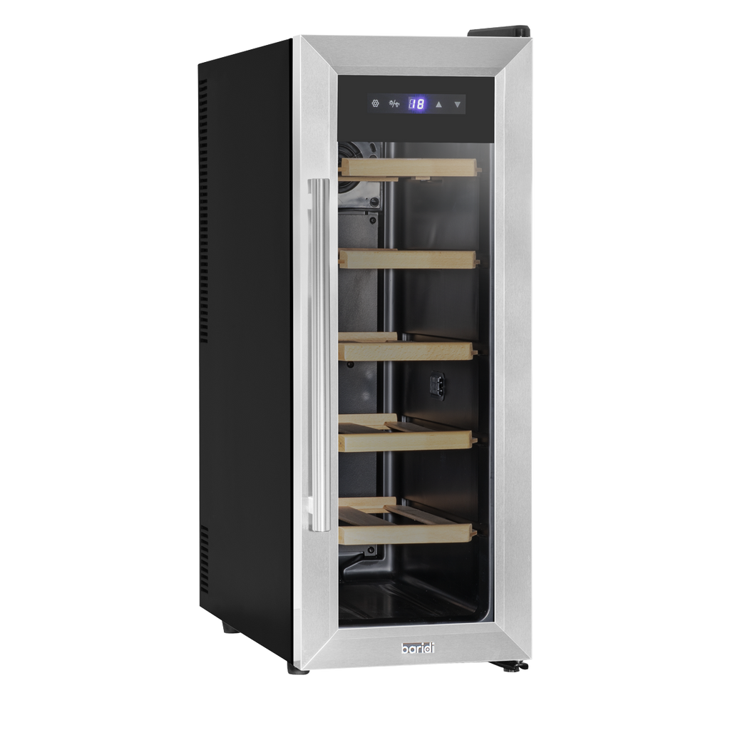 12 Bottle Wine Fridge & Cooler - Stainless Steel DH74