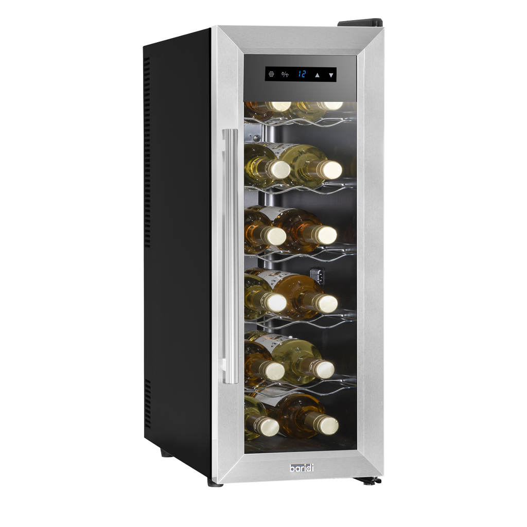 12 Bottle Wine Fridge & Cooler - Stainless Steel DH74