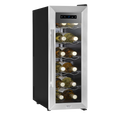 12 Bottle Wine Fridge & Cooler - Stainless Steel DH74