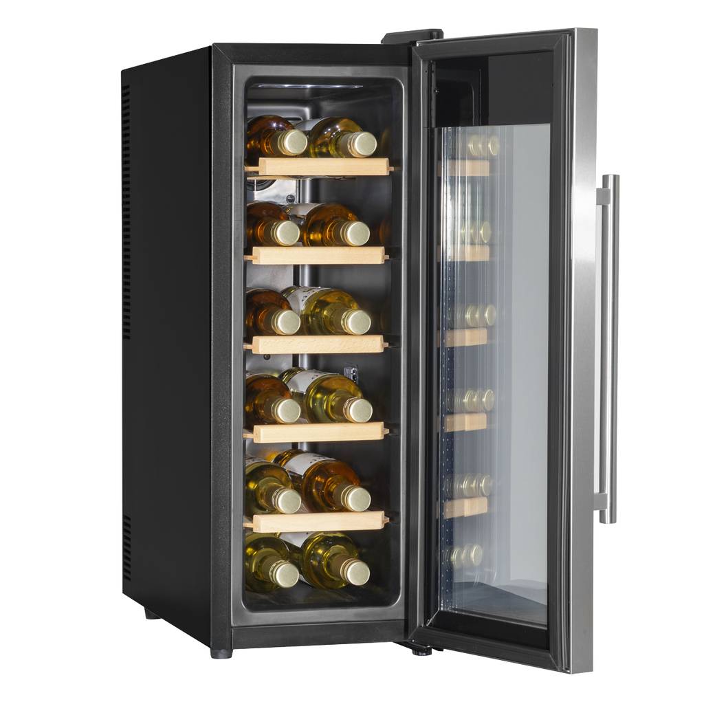 12 Bottle Wine Fridge & Cooler - Stainless Steel DH74