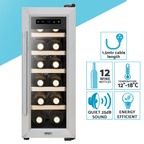 12 Bottle Wine Fridge & Cooler - Stainless Steel DH74