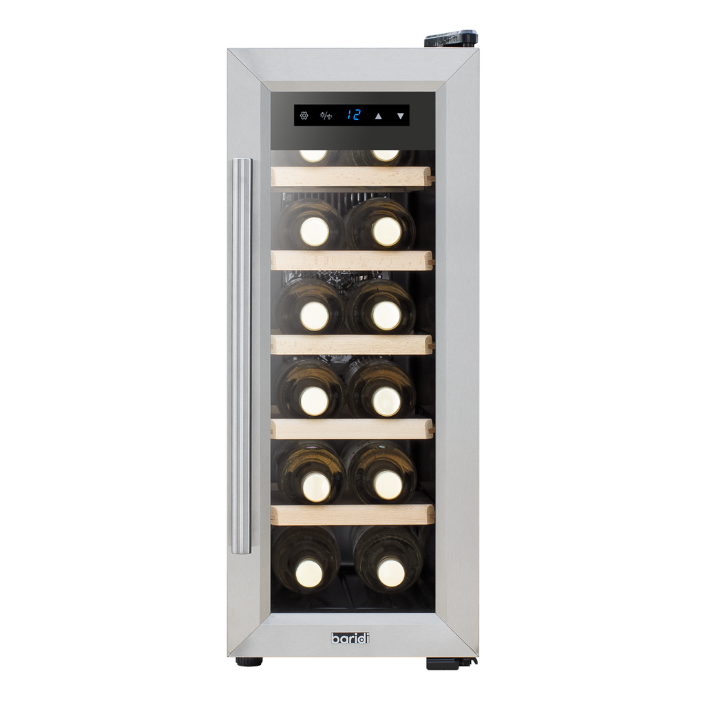 12 Bottle Wine Fridge & Cooler - Stainless Steel DH74