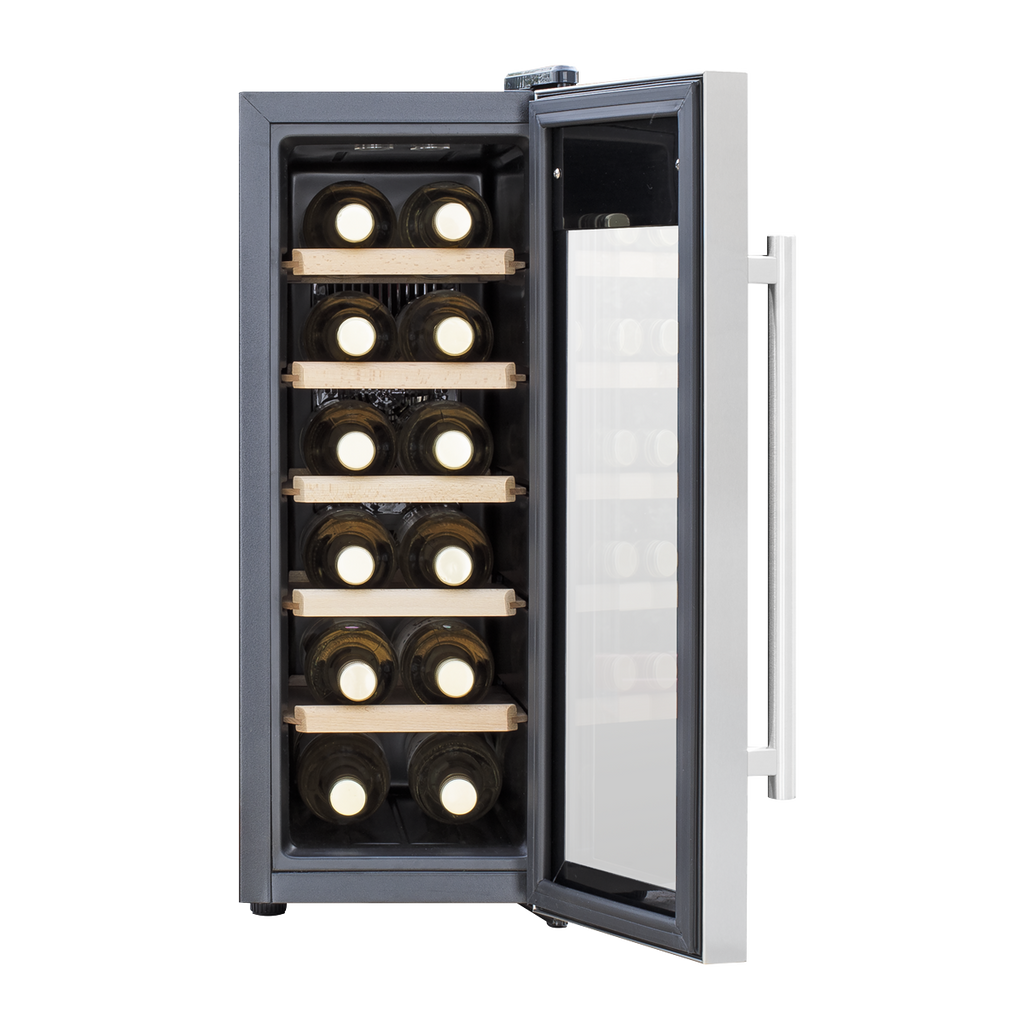 12 Bottle Wine Fridge & Cooler - Stainless Steel DH74
