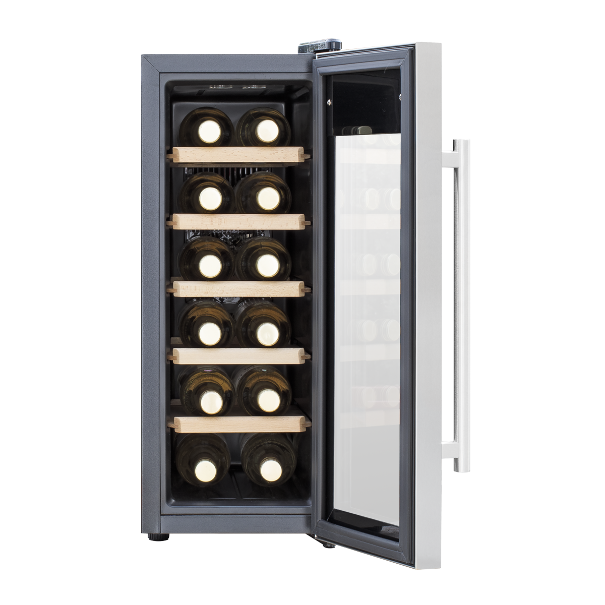 12 Bottle Wine Fridge & Cooler - Stainless Steel DH74
