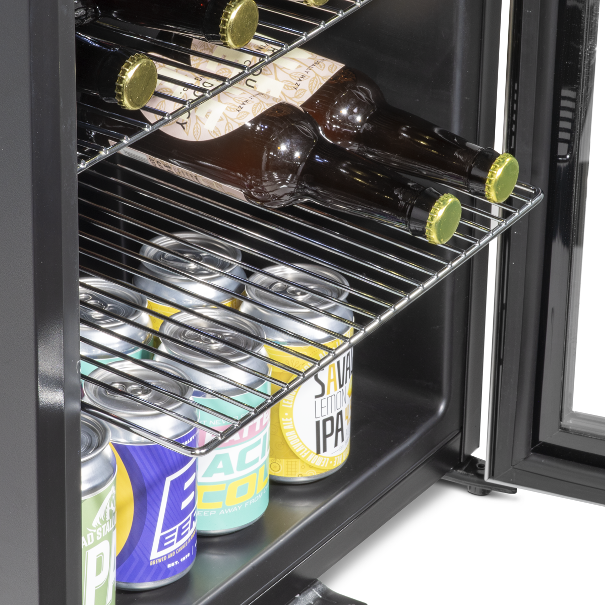 Mini Tabletop Beer & Drinks Fridge 50L Capacity - Stainless Steel DH75