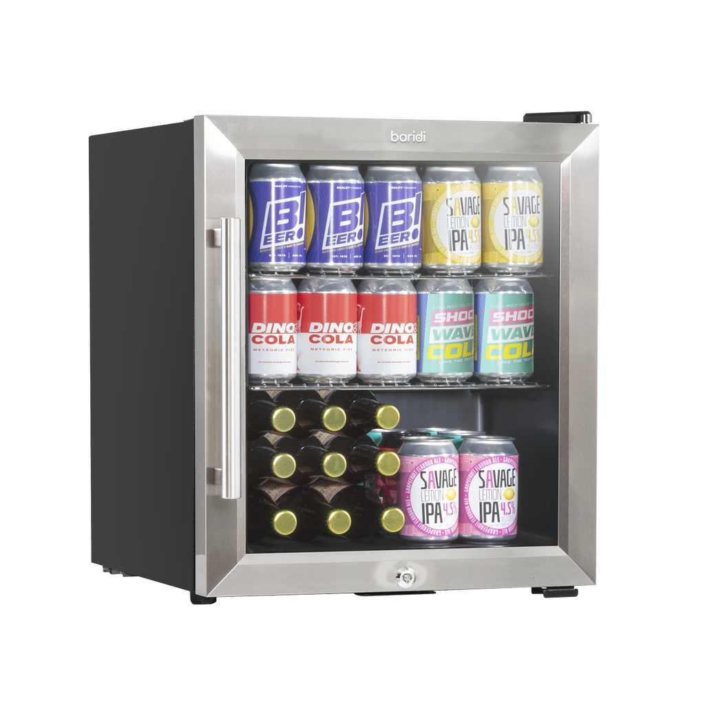 Mini Tabletop Beer & Drinks Fridge 50L Capacity - Stainless Steel DH75