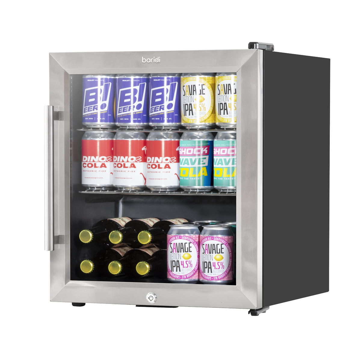Mini Tabletop Beer & Drinks Fridge 50L Capacity - Stainless Steel DH75