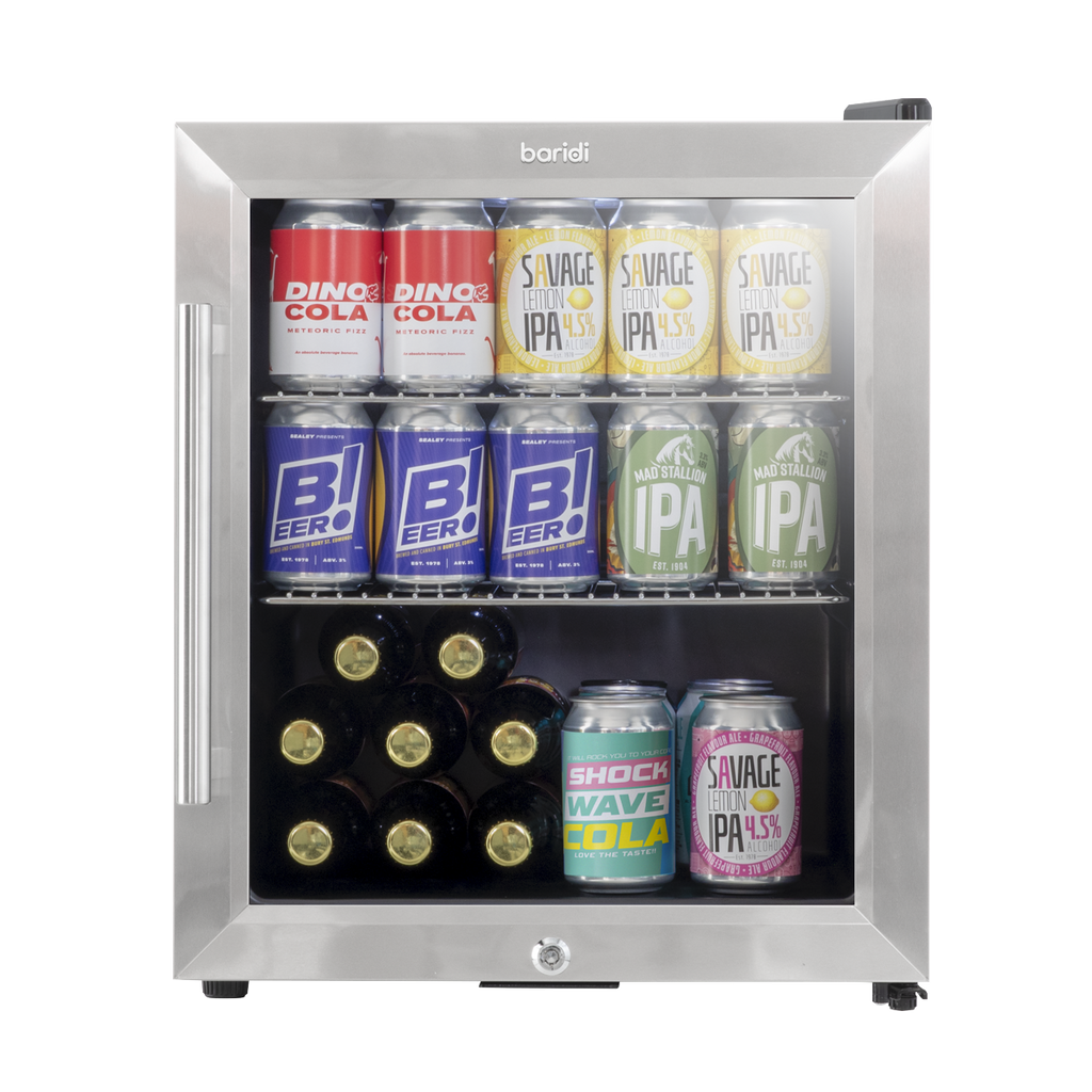 Mini Tabletop Beer & Drinks Fridge 50L Capacity - Stainless Steel DH75