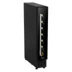 7 Bottle Extra-Slim Undercounter Wine Fridge with Digital Touchscreen Controls & LED Light - Black DH76