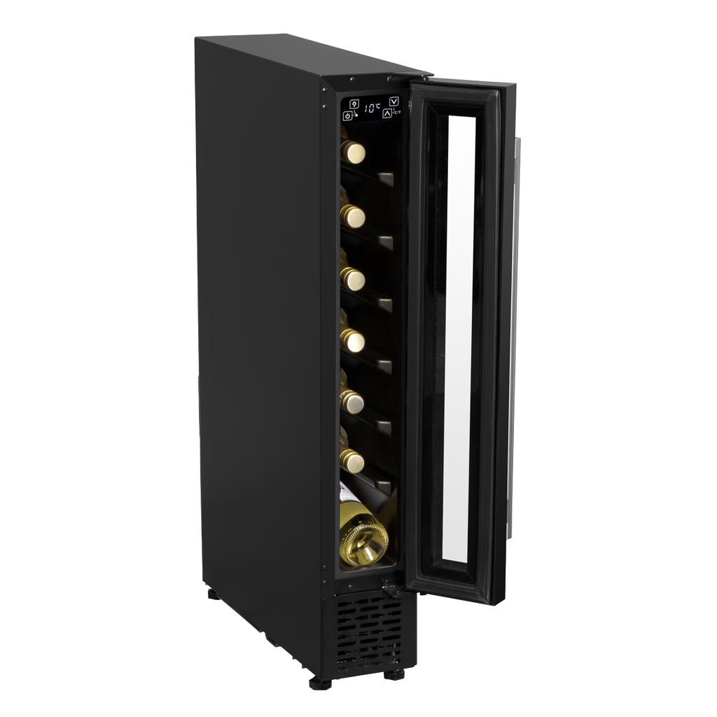Extra-Slim 7 Bottle Wine Fridge & Cooler 15cm - Black DH76