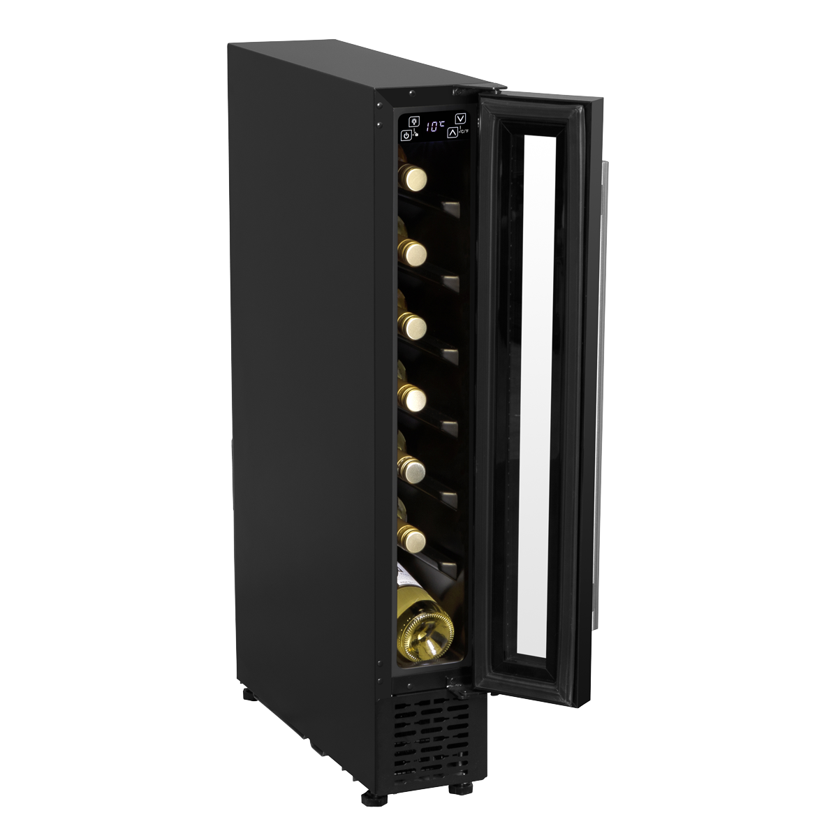 Extra-Slim 7 Bottle Wine Fridge & Cooler 15cm - Black DH76