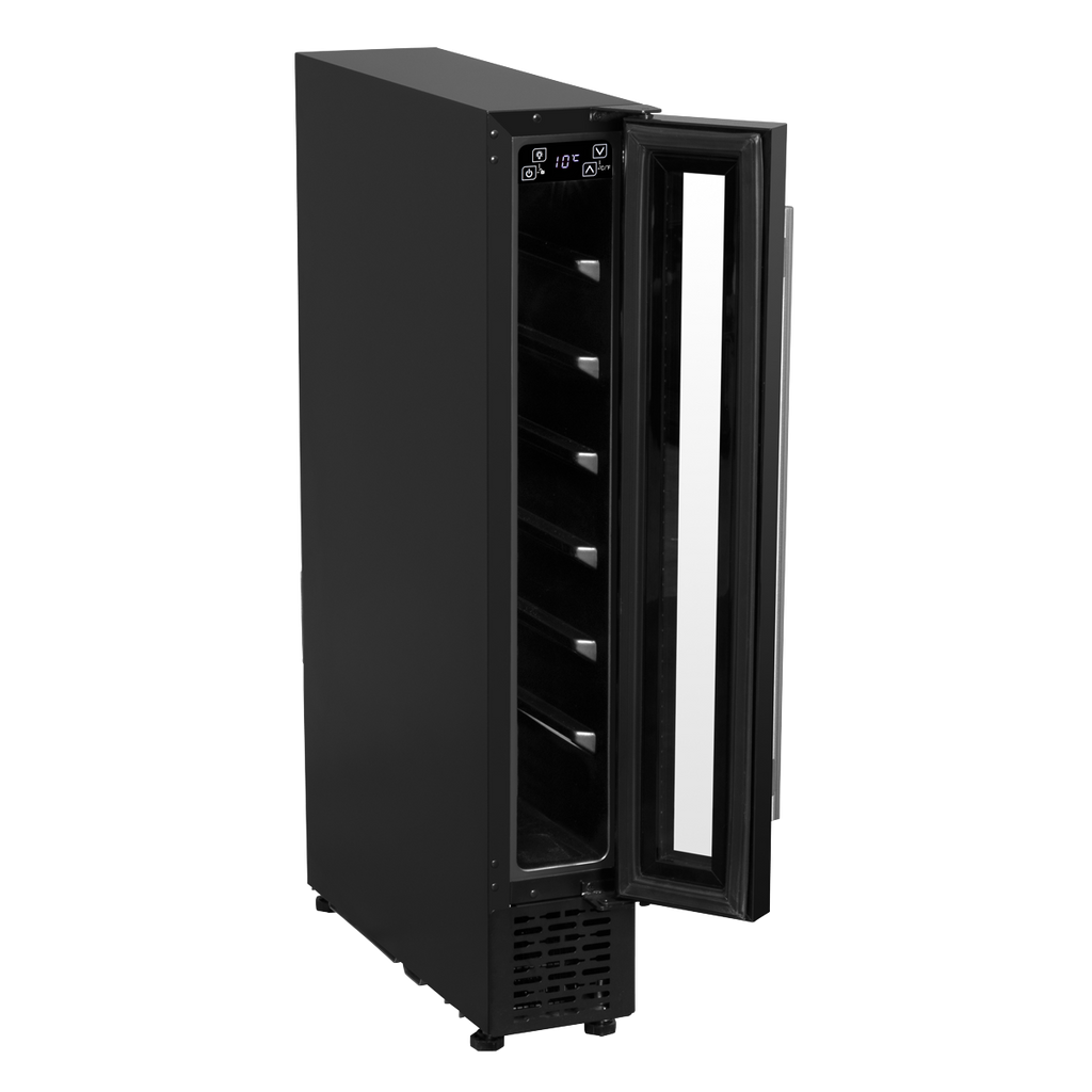 Extra-Slim 7 Bottle Wine Fridge & Cooler 15cm - Black DH76