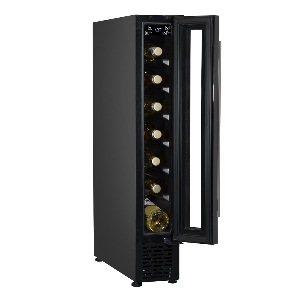 Extra-Slim 7 Bottle Wine Fridge & Cooler 15cm - Black DH76