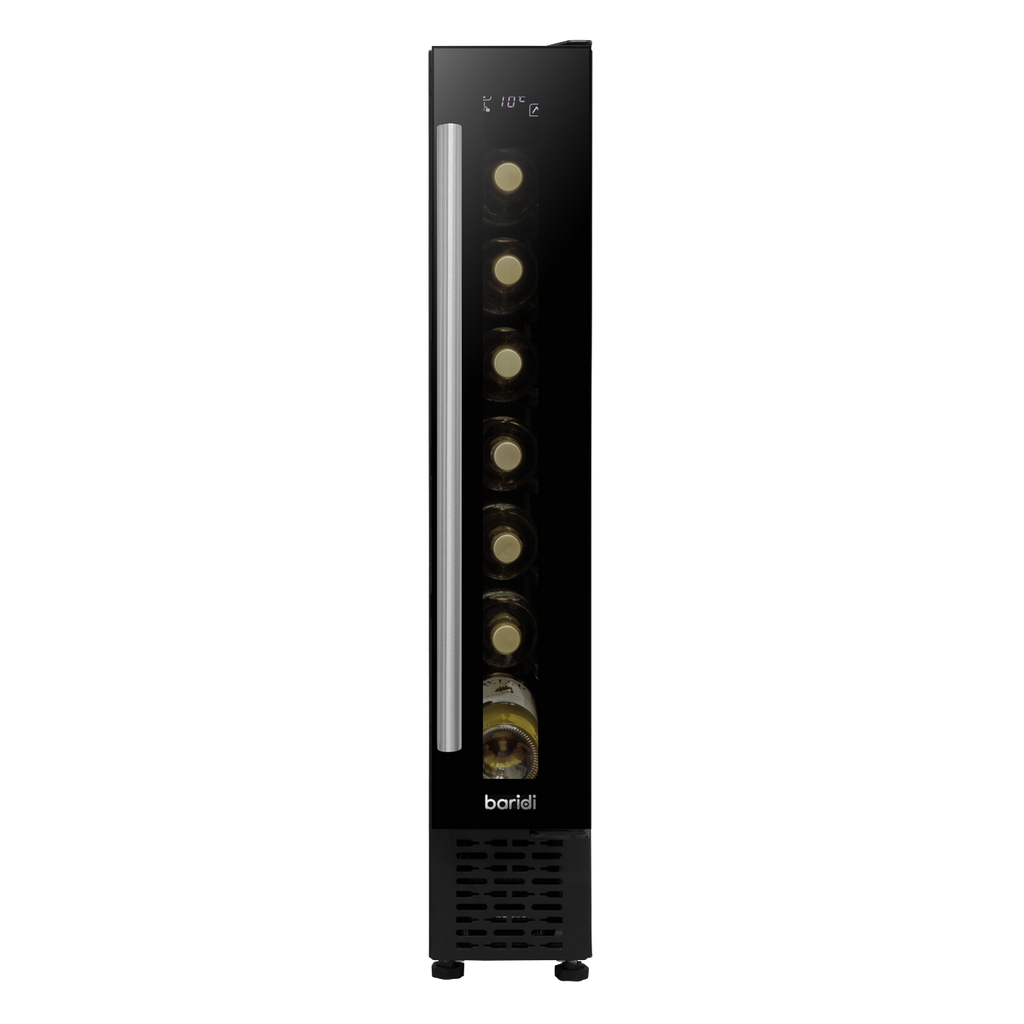 Extra-Slim 7 Bottle Wine Fridge & Cooler 15cm - Black DH76