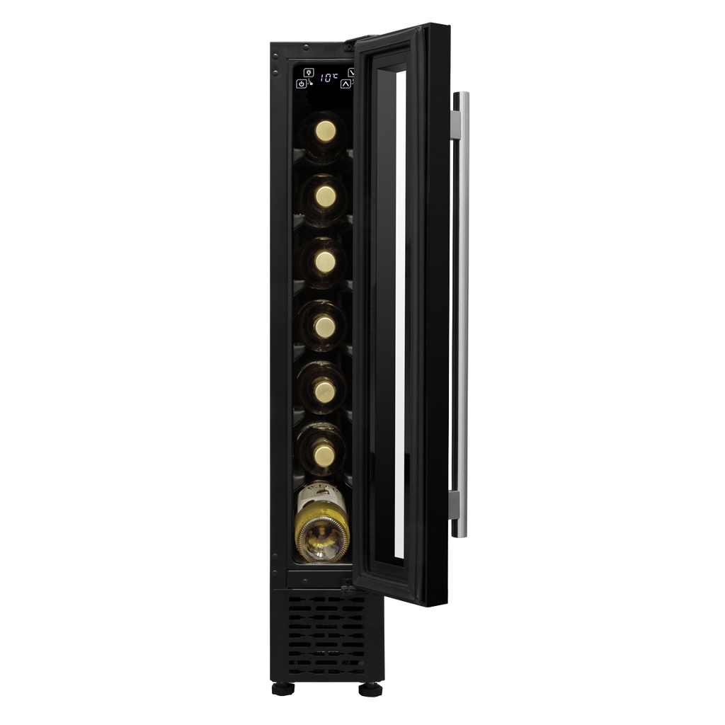 Extra-Slim 7 Bottle Wine Fridge & Cooler 15cm - Black DH76