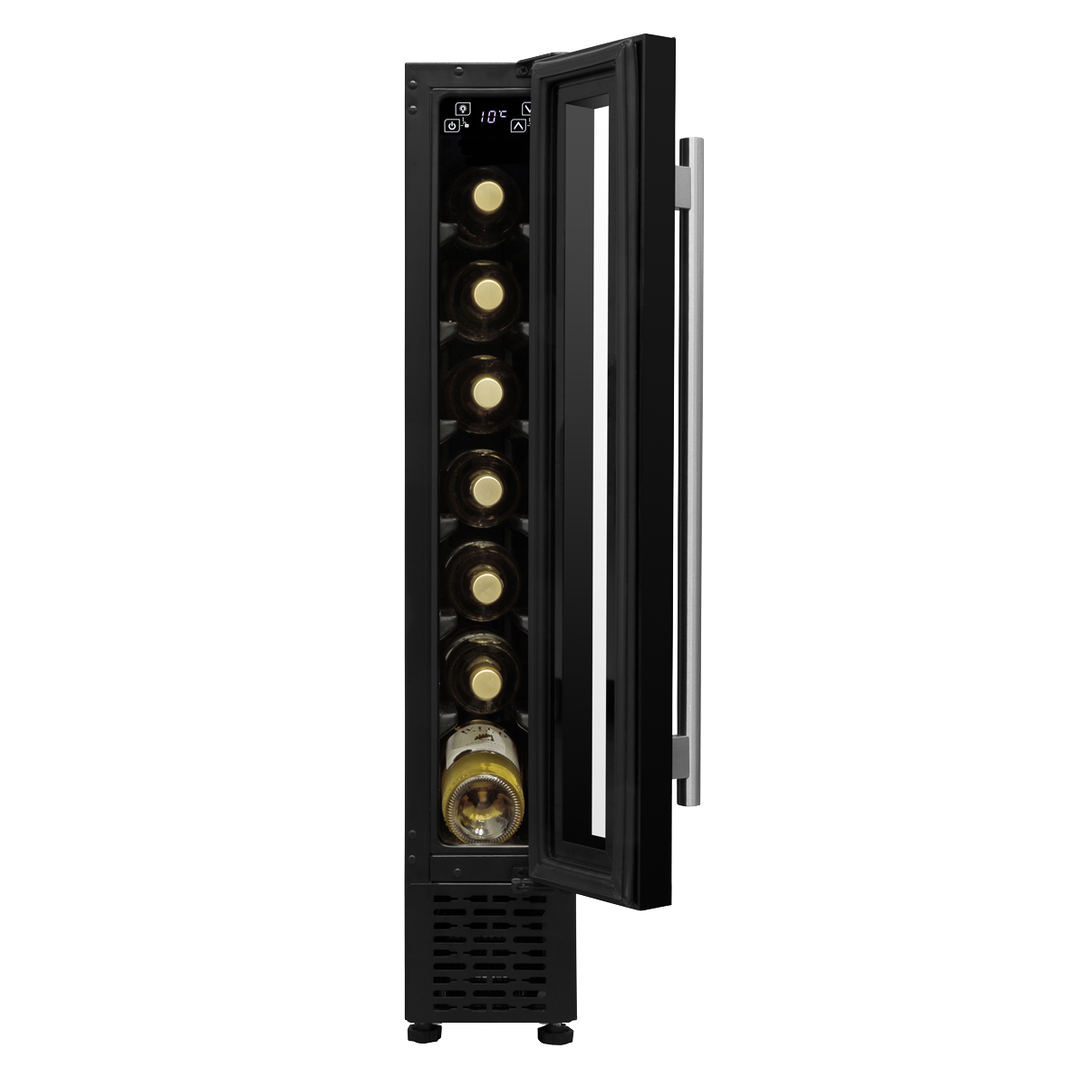 Extra-Slim 7 Bottle Wine Fridge & Cooler 15cm - Black DH76