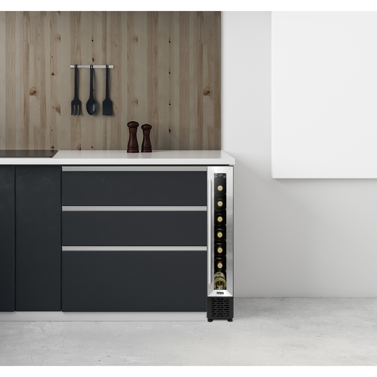 Extra-Slim 7 Bottle Wine Fridge & Cooler 15cm - Stainless Steel DH77