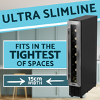 Extra-Slim 7 Bottle Wine Fridge & Cooler 15cm - Stainless Steel DH77