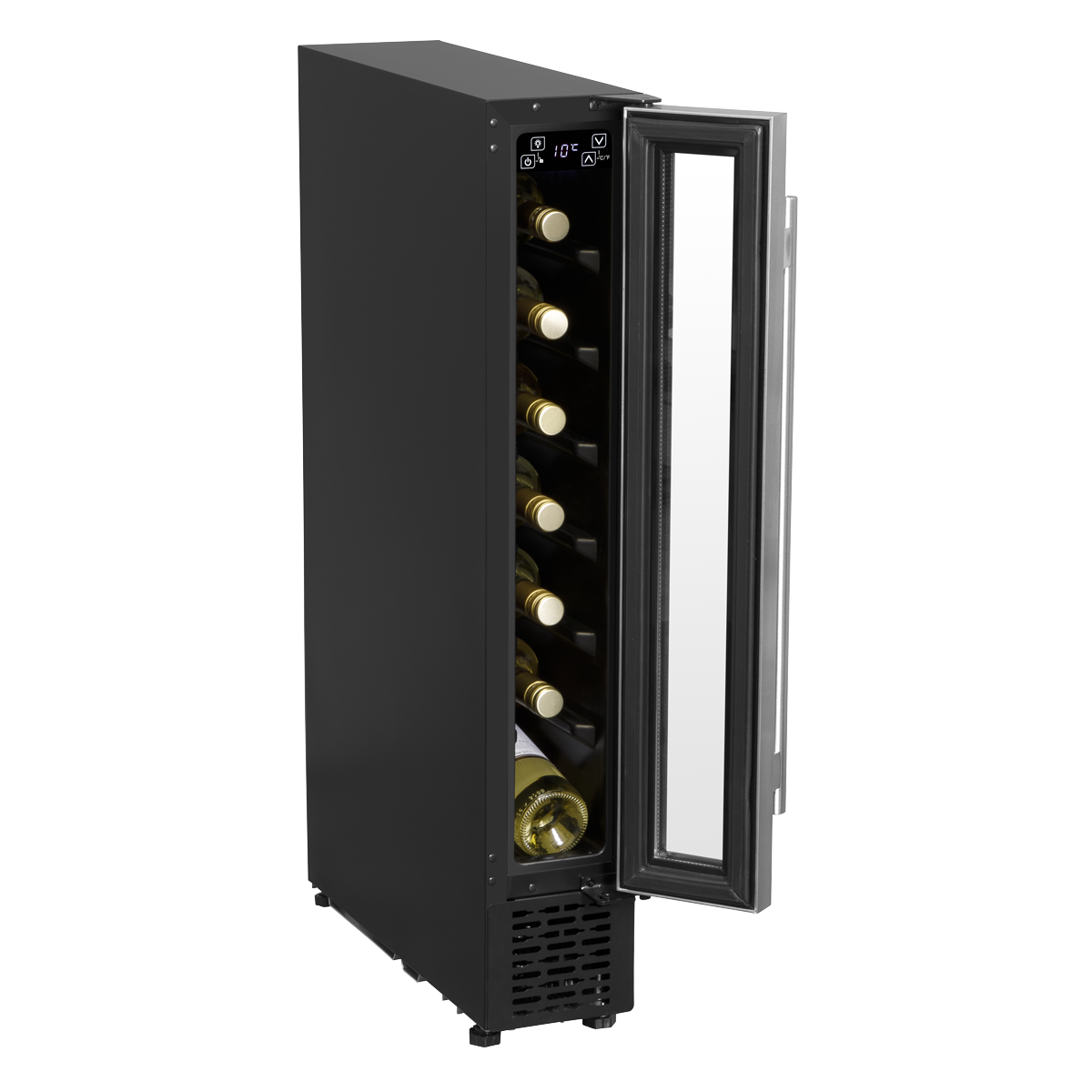 Extra-Slim 7 Bottle Wine Fridge & Cooler 15cm - Stainless Steel DH77