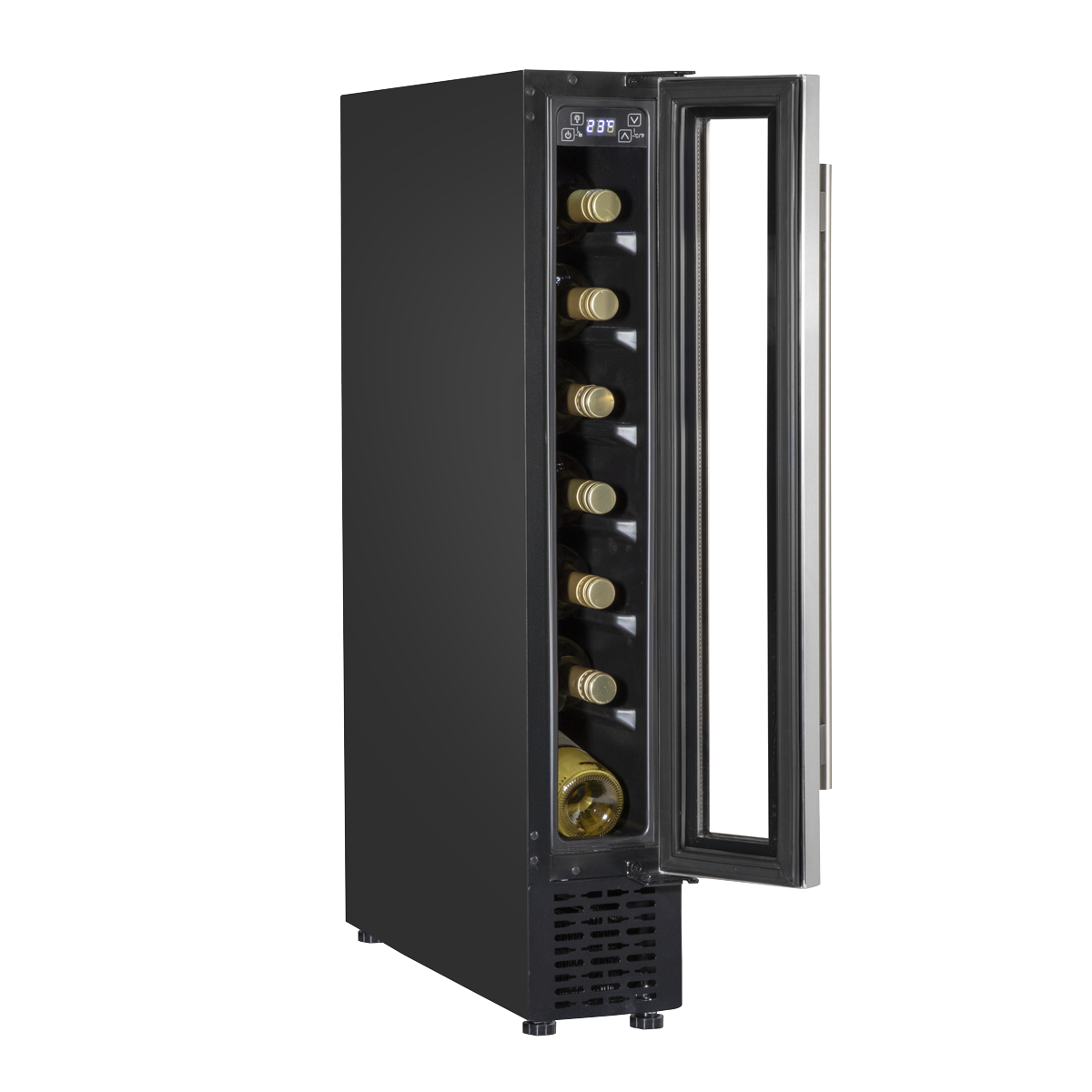 Extra-Slim 7 Bottle Wine Fridge & Cooler 15cm - Stainless Steel DH77
