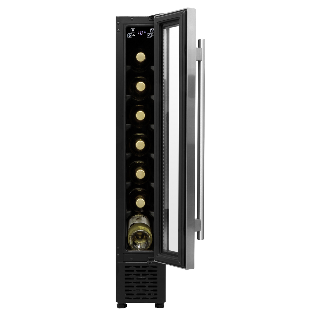 Extra-Slim 7 Bottle Wine Fridge & Cooler 15cm - Stainless Steel DH77