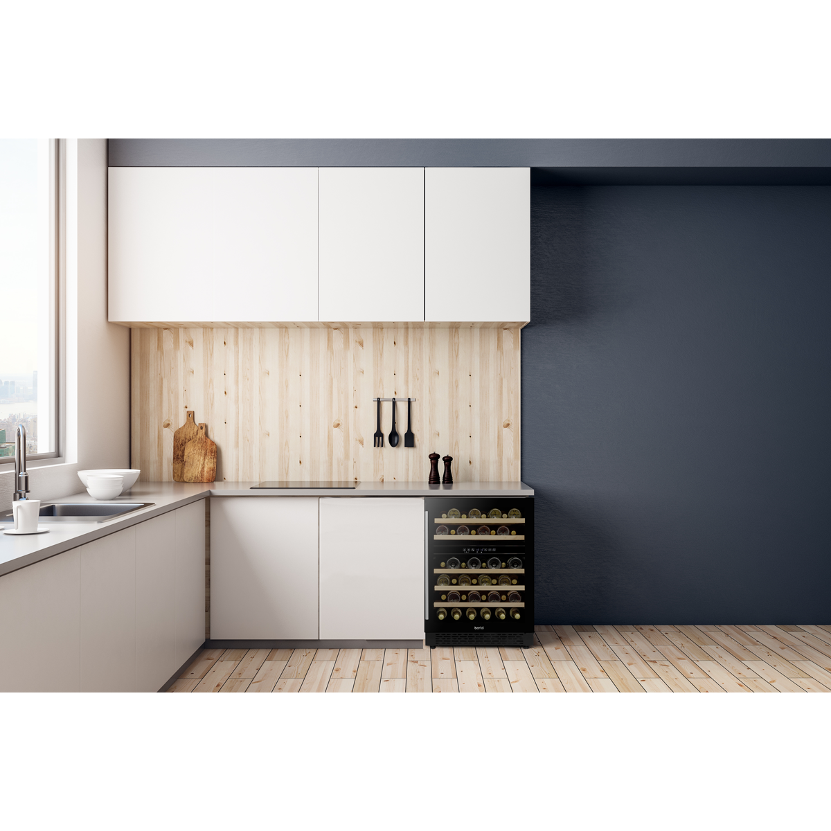 46 Bottle Under-Counter/Freestanding Dual Zone Fridge & Cooler 60cm DH79