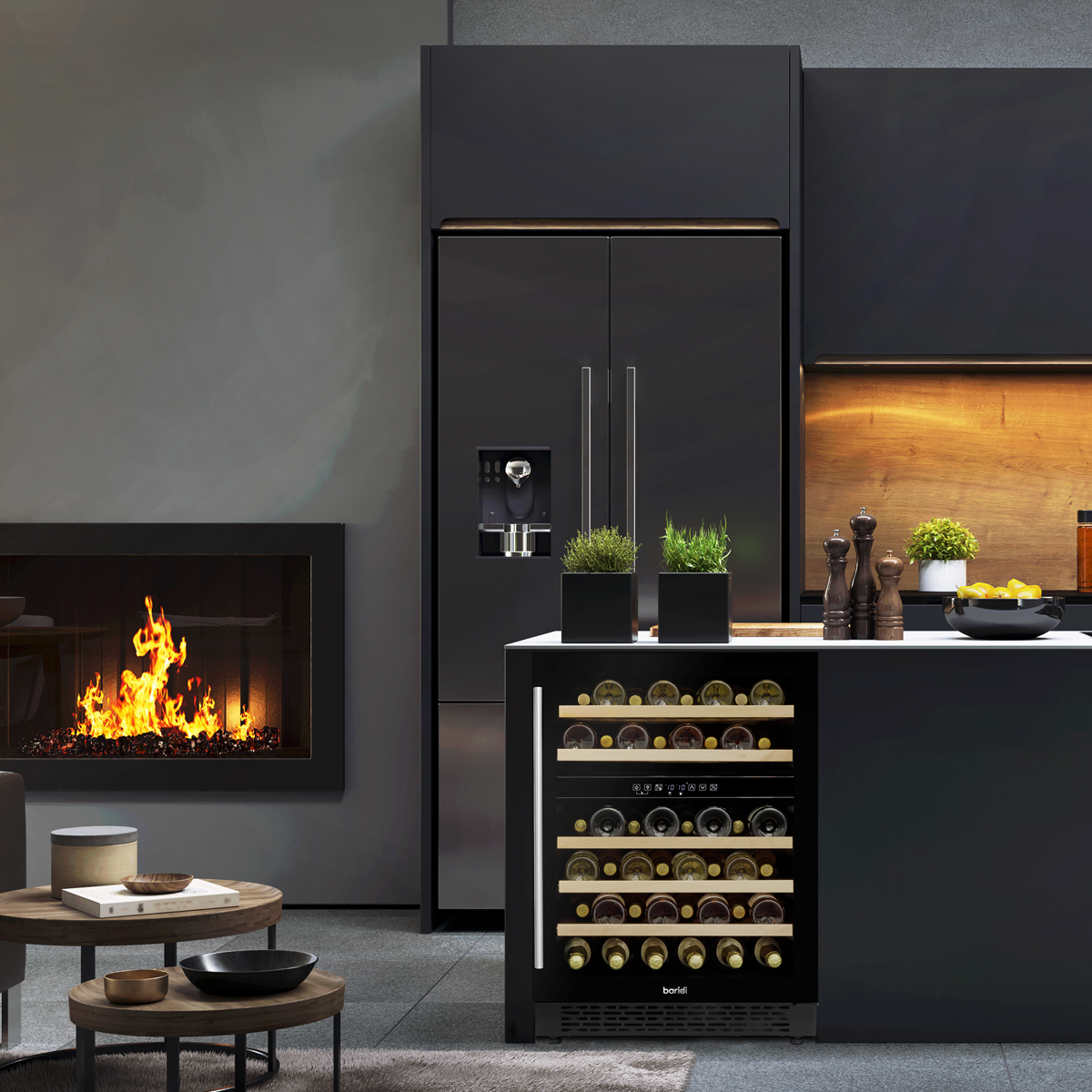 46 Bottle Under-Counter/Freestanding Dual Zone Fridge & Cooler 60cm DH79