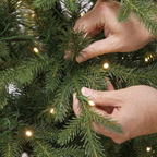 Pre-Lit Hinged Christmas Tree with 190 Warm White LED Lights 5ft(150cm) DH80