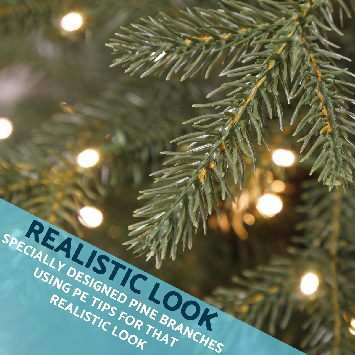 Pre-Lit Hinged Christmas Tree with 190 Warm White LED Lights 5ft(150cm) DH80