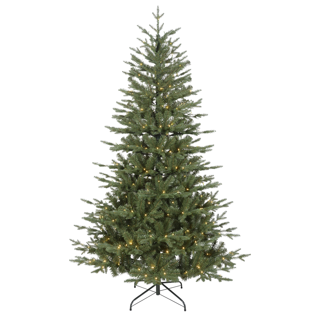 Pre-Lit Hinged Christmas Tree with 270 Warm White LED Lights 6ft(180cm) DH81