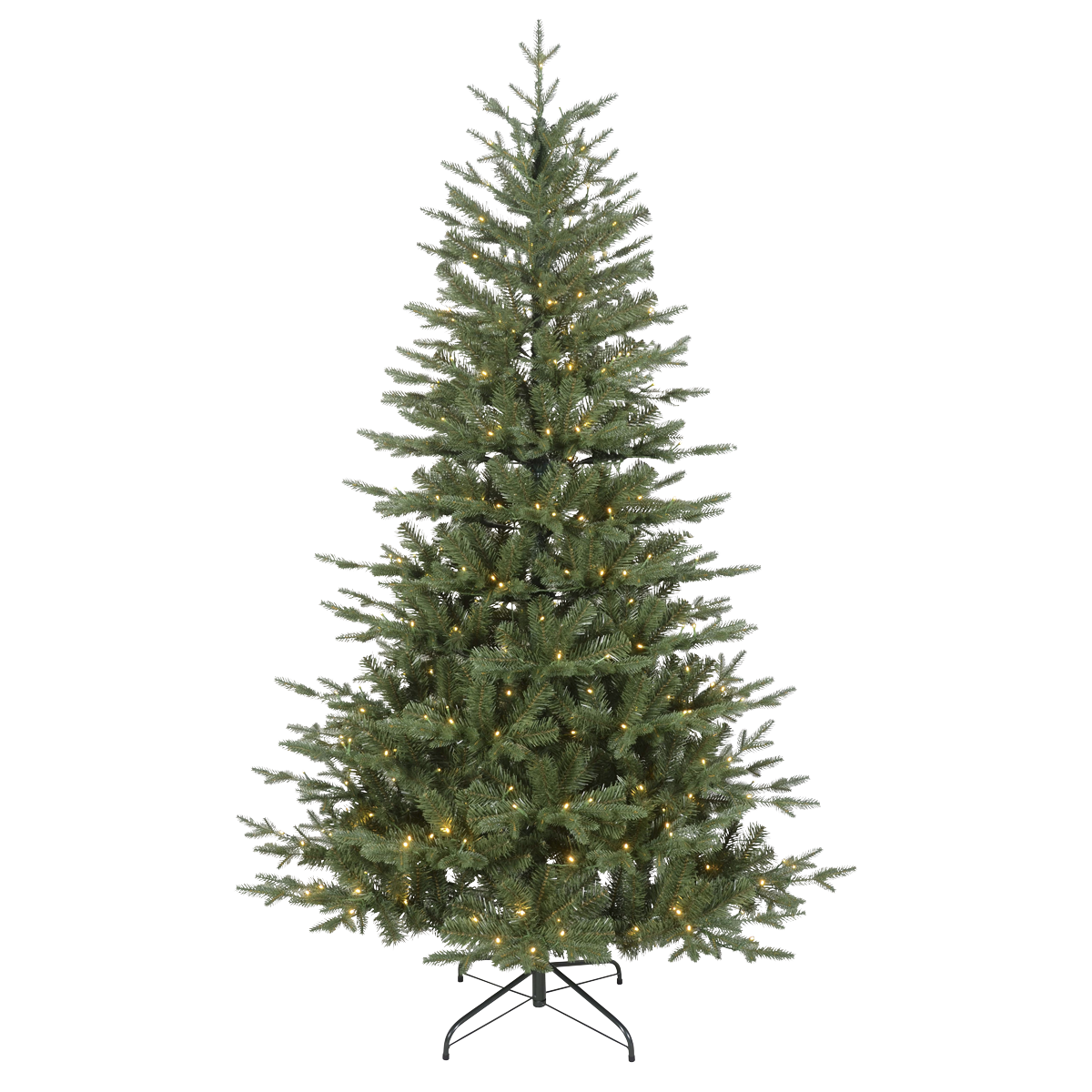 Pre-Lit Hinged Christmas Tree with 350 Warm White LED Lights 7ft(210cm) DH82