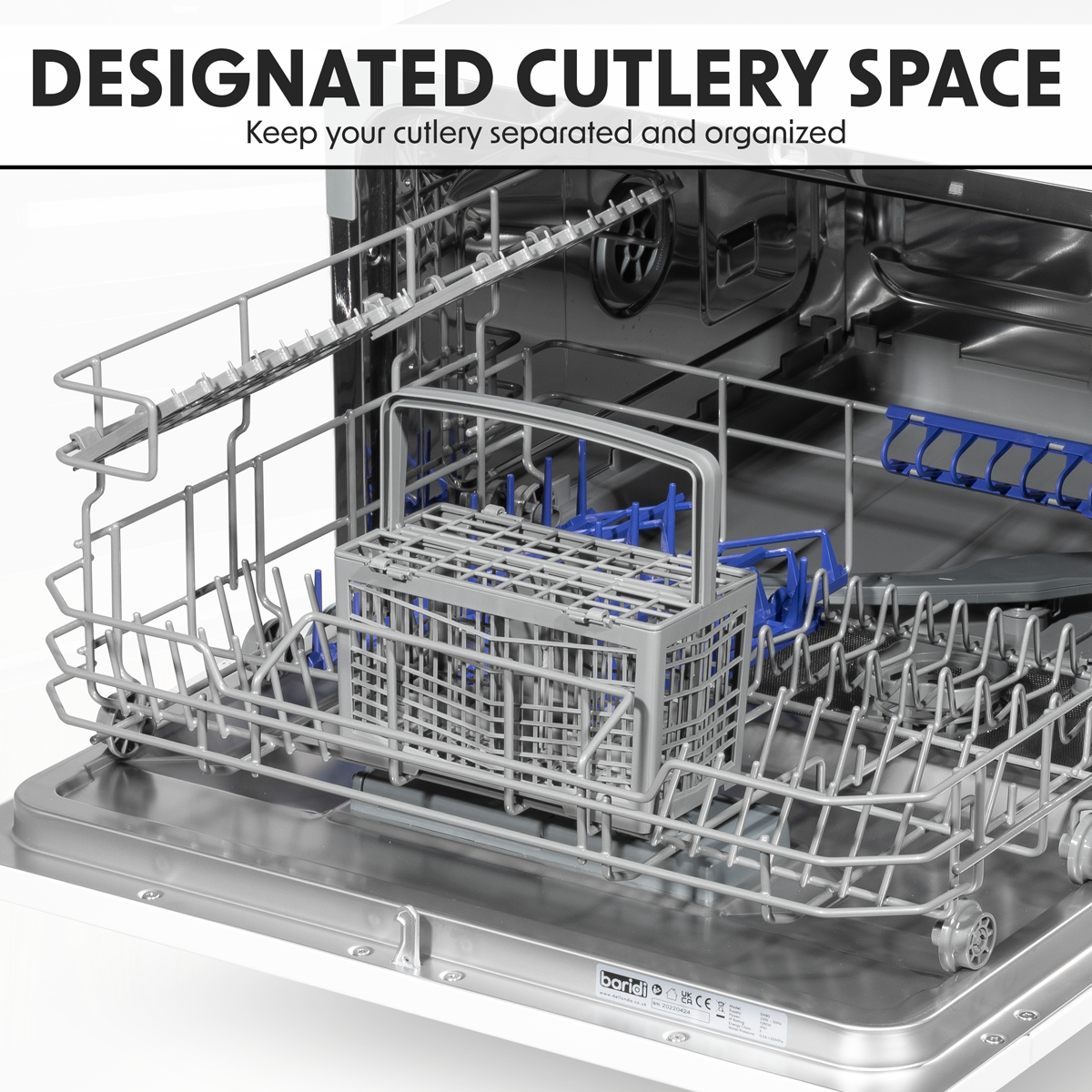Tabletop Dishwasher 6 Place Settings 6.5L Capacity - White DH83