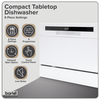 Tabletop Dishwasher 6 Place Settings 6.5L Capacity - White DH83