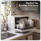Tabletop Dishwasher 6 Place Settings 6.5L Capacity - White DH83