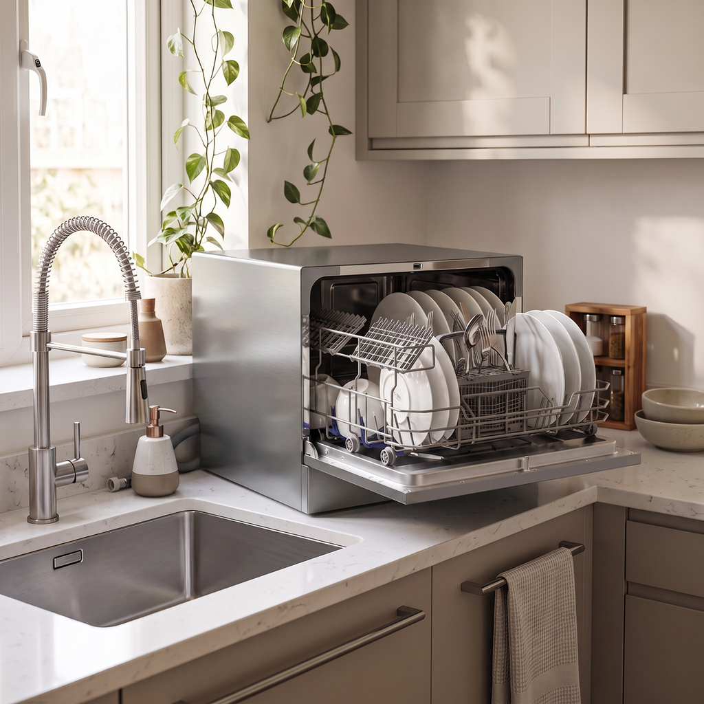 Tabletop Dishwasher 6 Place Settings 6.5L Capacity - Silver DH84