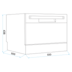 Tabletop Dishwasher 6 Place Settings 6.5L Capacity - Black DH85