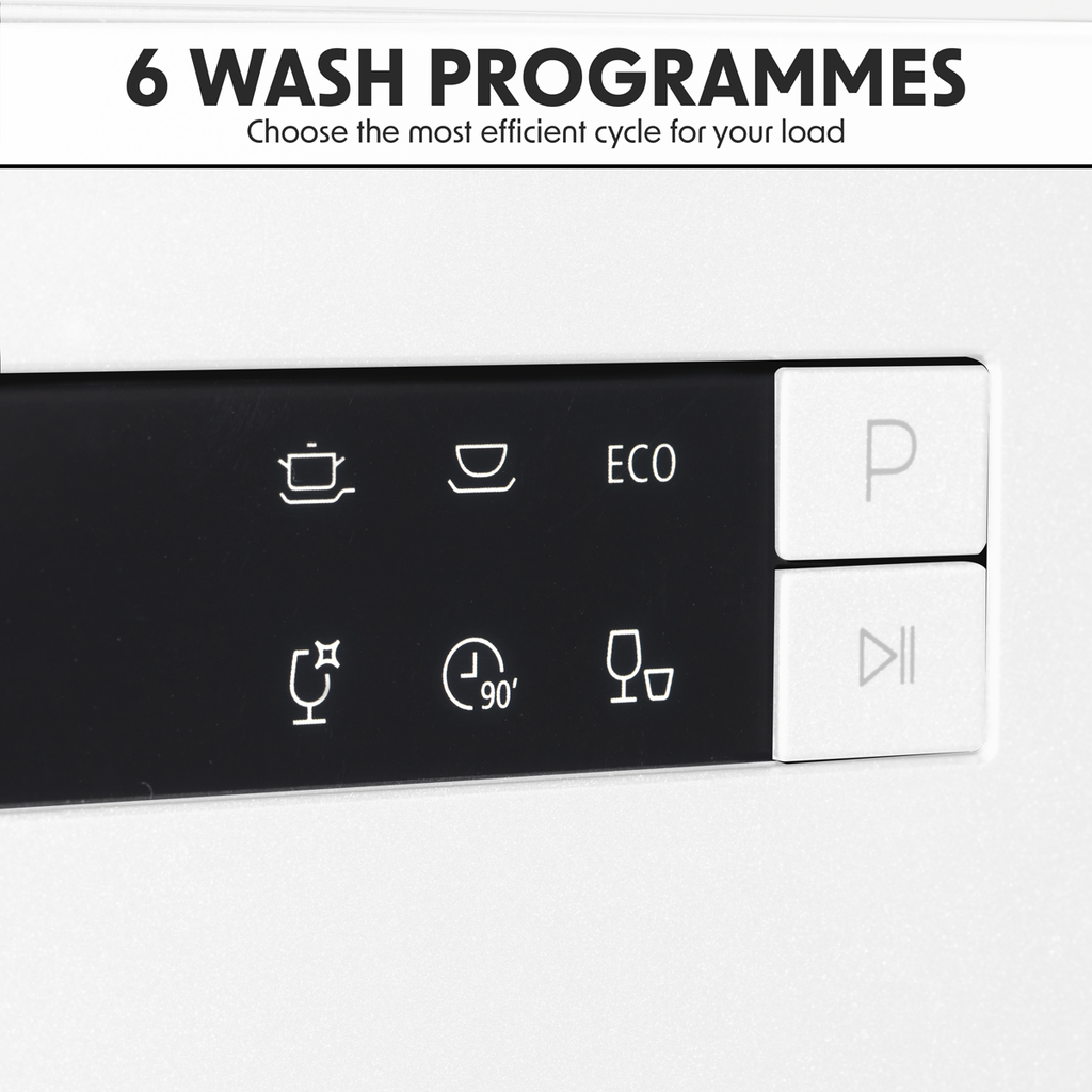 Tabletop Dishwasher 6 Place Settings 8L Capacity - White DH86