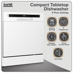 Tabletop Dishwasher 6 Place Settings 8L Capacity - White DH86