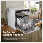 Tabletop Dishwasher 6 Place Settings 8L Capacity - White DH86