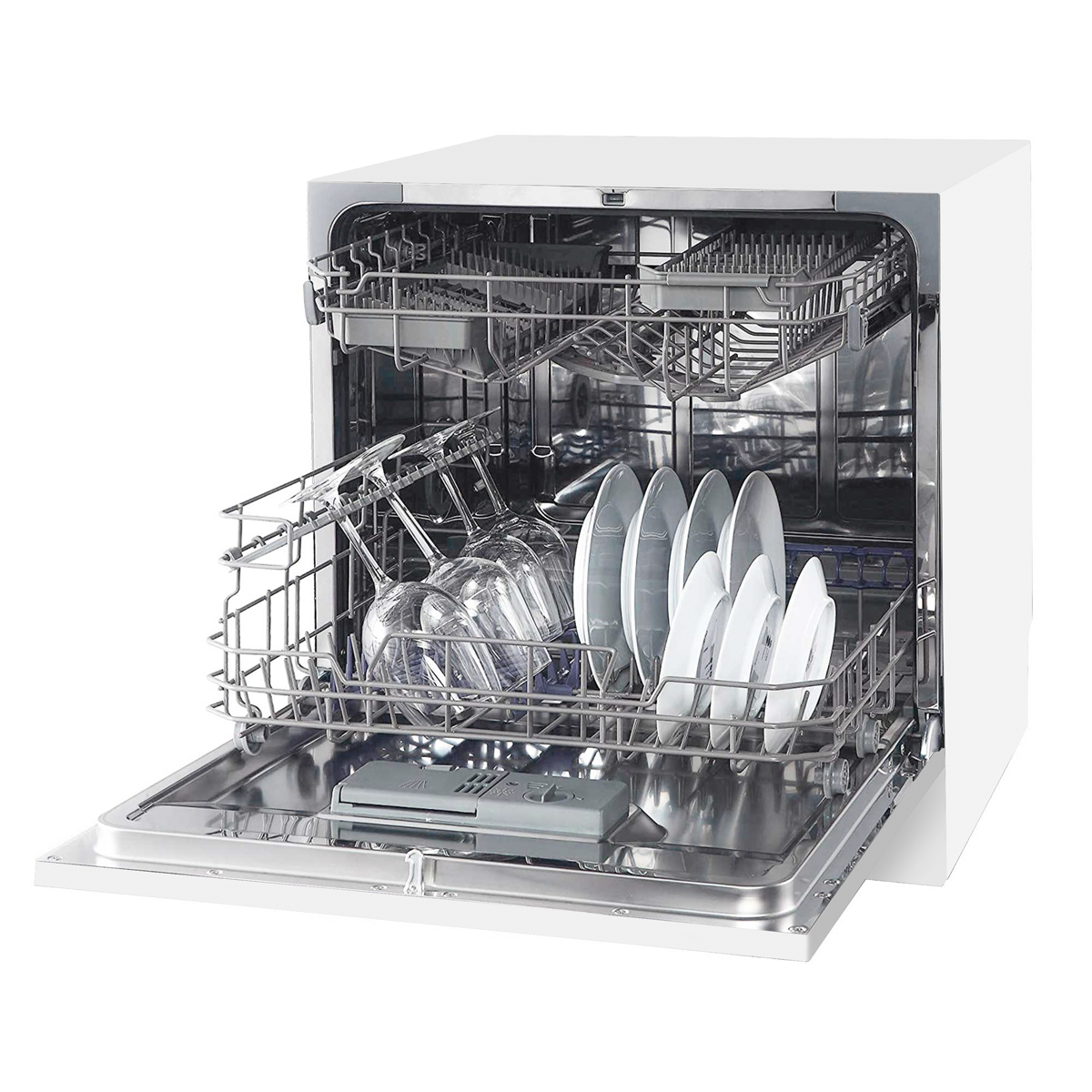 Tabletop Dishwasher 6 Place Settings 8L Capacity - White DH86