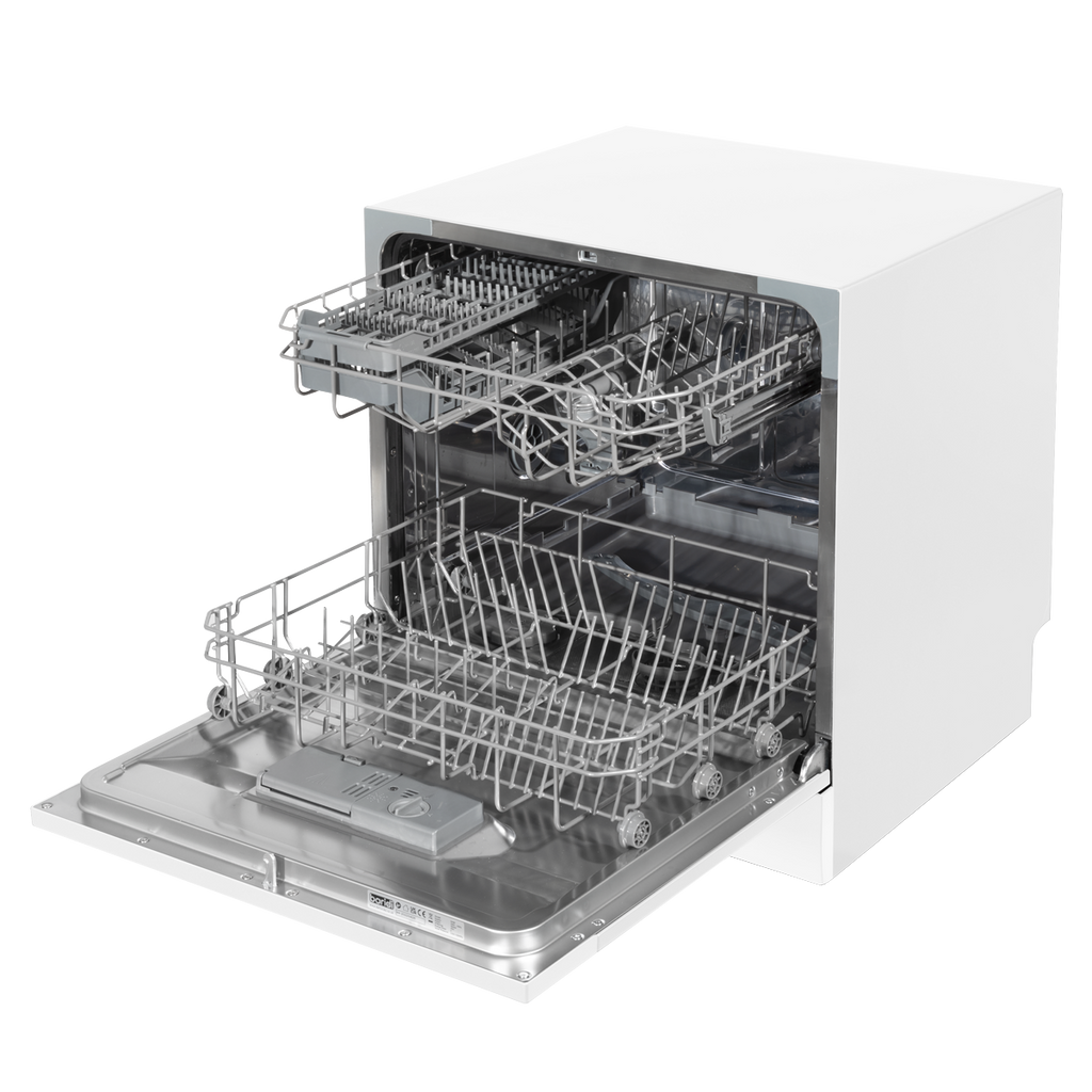 Tabletop Dishwasher 6 Place Settings 8L Capacity - White DH86