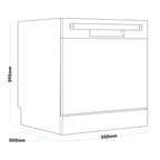 Tabletop Dishwasher 8 Place Settings 8L Capacity - Silver DH87