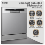 Tabletop Dishwasher 8 Place Settings 8L Capacity - Silver DH87