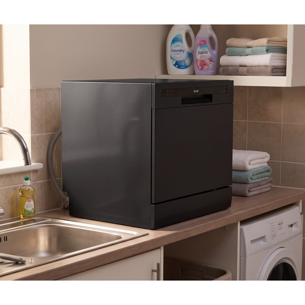 Tabletop Dishwasher 8 Place Settings 8L Capacity - Black DH88