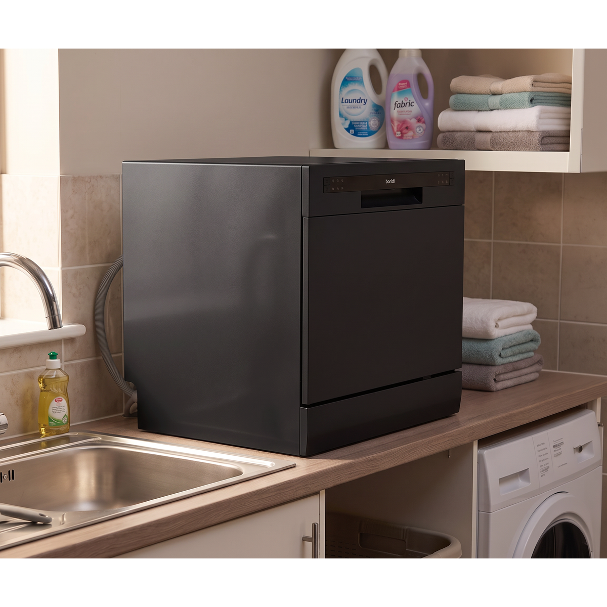 Tabletop Dishwasher 8 Place Settings 8L Capacity - Black DH88