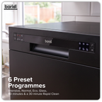 Tabletop Dishwasher 8 Place Settings 8L Capacity - Black DH88