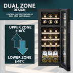 18 Bottle Dual Zone Wine Fridge & Cooler DH89