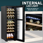 27 Bottle Dual Zone Wine Fridge & Cooler DH90