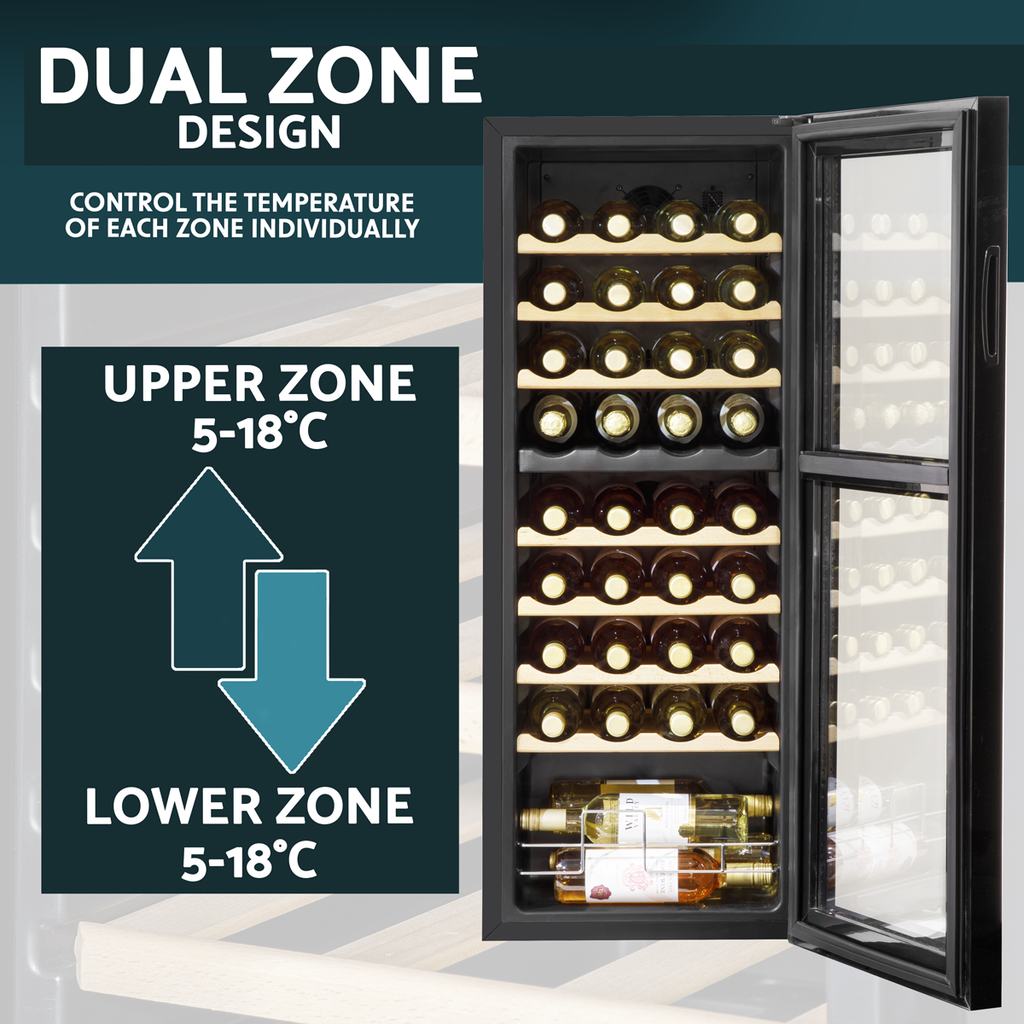 36 Bottle Dual Zone Wine Fridge & Cooler DH91